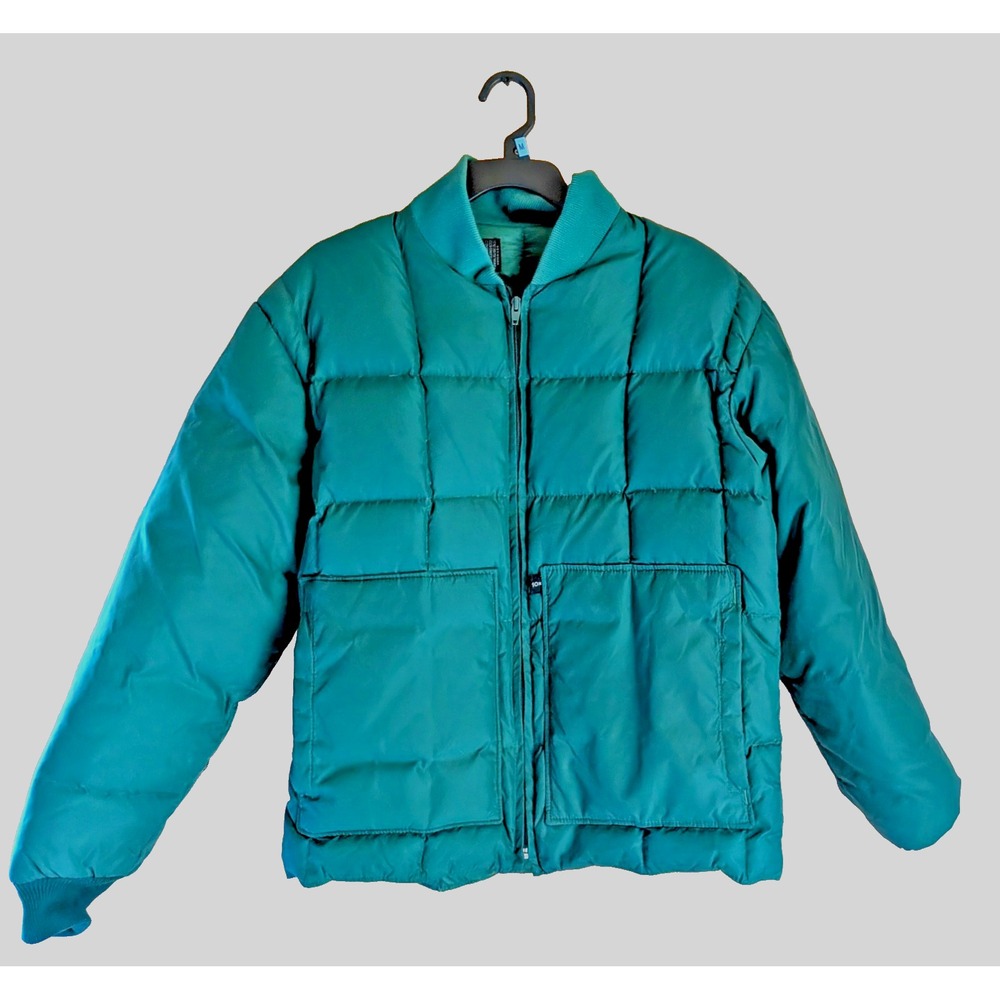 Vintage 10X Down Feather Coat Mens Size M Puffer Coat Retro Ski Colorado USA
